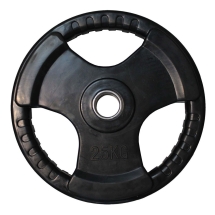 Диск обрезиненный ZSO черный 3 HANDLE  D-51, 25 кг