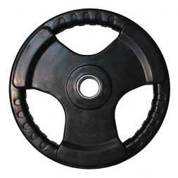 Диск обрезиненный ZSO черный 3 HANDLE  D-51, 25 кг, фото 1