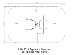 Турник + брусья ARMS014, фото 3