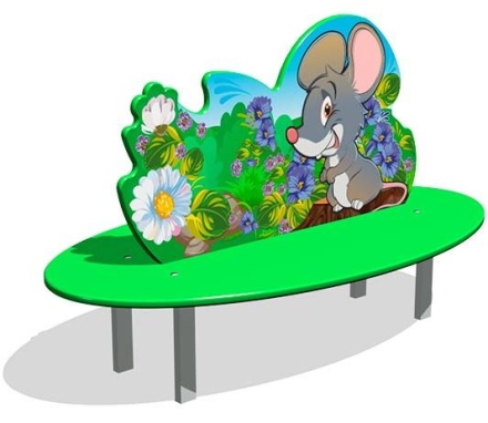 Скамейка детская Мышонок СП216 для игровой площадки, фото 1