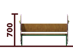 Скамейка детская Медуза 26017 для игровой площадки, фото 2