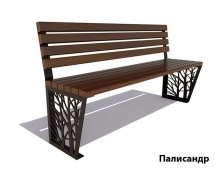 Парковая скамейка Роща, Лиственница  (без подлокотников) 2 м