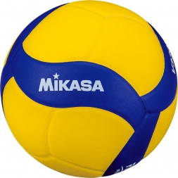 Мяч вол. &quot;MIKASA V330W&quot;, р.5, синт.кожа (ПУ), 18 пан., оф. парам. FIVB,клееный, бут.кам, желто-синий, фото 1