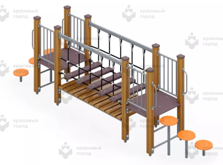 Спортивный комплекс «Переправа» с качающимся мостиком, фото 1