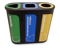 Урна для раздельного сбора мусора ВторСырье 2 (с наклейками) , фото 1