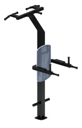 Турник три хвата+брусья (серый) - Уличный тренажер - СТ 012-13, фото 1