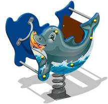 Качалка на пружине Дельфин У1 КЧ063 для детской площадки