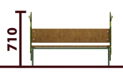 Скамейка детская Лягушка 26016 для игровой площадки, фото 3