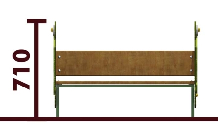 Скамейка детская Лягушка 26016 для игровой площадки, фото 3