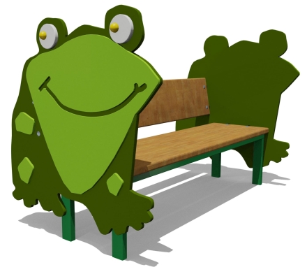 Скамейка детская Лягушка 26016 для игровой площадки, фото 1