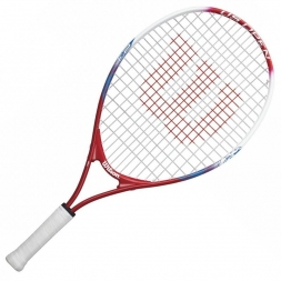 Ракетка б/т Wilson US OPEN 23, для 7-8 лет, алюминий , со струнами, красно-бело-синяя