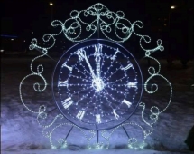 Световая фигура Часы 350 см