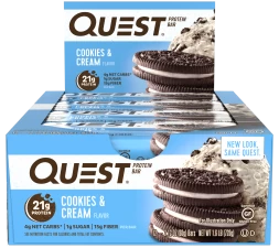 Батончик Quest Nutrition Quest Protein Bar Cookies Cream (печенье с кремом), 12 шт, фото 1