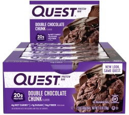 Батончик Quest Nutrition Quest Protein Bar Double Chocolate Chunk (Печенье с двойным шоколадом), 12 шт, фото 1