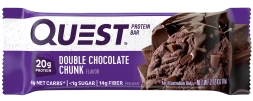 Батончик Quest Nutrition Quest Protein Bar Double Chocolate Chunk (Печенье с двойным шоколадом), 12 шт, фото 2