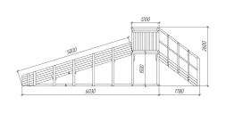 Зимняя горка Савушка Зима Wood 2 (скат 5м), фото 6