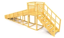 Зимняя горка Савушка Зима Wood 2 (скат 5м)