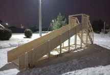 Зимняя горка Савушка Зима Wood 2 (скат 5м)