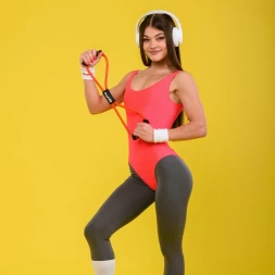Эспандер трубчатый PROFI-FIT, восьмерка, красный, сопротивление сильное 7,5 кг, фото 2