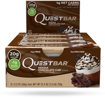 Батончик Quest Nutrition Quest Protein Bar Mocha Chocolate Chip (Мокко с шоколадом), 12 шт