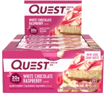 Батончик Quest Nutrition Quest Protein Bar Raspberry &amp; White Chocolate (Малина в белом шоколаде), 12 шт
