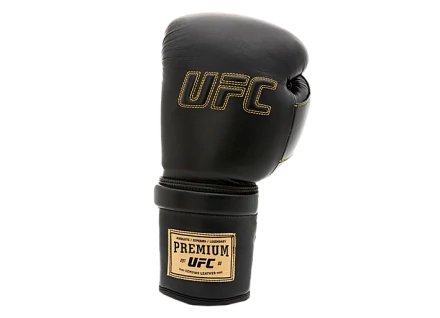 (UFC Премиальные тренировочные перчатки на шнуровке черные - 12 Oz), фото 1
