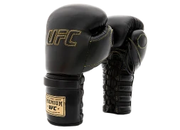 (UFC Премиальные тренировочные перчатки на шнуровке черные - 12 Oz), фото 3