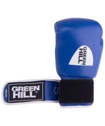 Перчатки боксерские GYM BGG-2018, 10oz, кожа, синие, фото 5