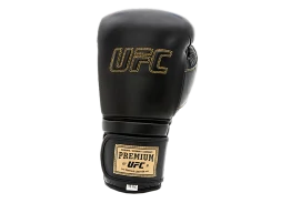 (UFC Премиальные тренировочные перчатки на липучке чёрные - 14 Oz), фото 6