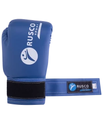 Перчатки боксерские Rusco 10oz, к/з, синие, фото 4