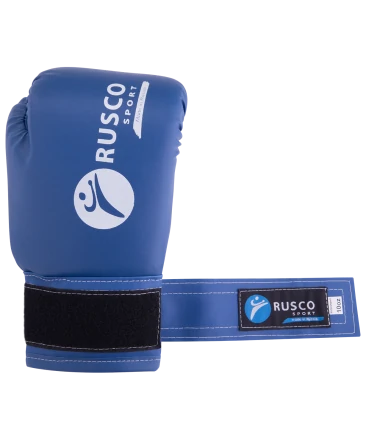 Перчатки боксерские Rusco 10oz, к/з, синие, фото 4