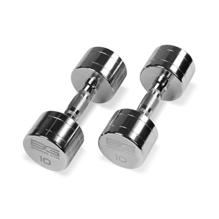 BRONZE GYM BG-PA-DB-C10 Гантель хромированная 10 кг, фото 1