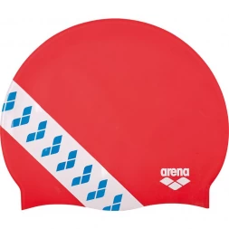 Шапочка для плав. &quot;ARENA Team Stripe Cap&quot;, арт.001463477, КРАСНЫЙ, силикон