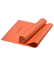 Коврик для йоги FM-101, PVC, 173x61x0,4 см, оранжевый