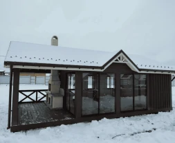 Закрытая беседка ШАЛЕ 2 с барбекю, фото 1