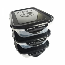 Контейнер с фиксаторами 6 Pack Fitness, 24oz/709мл, черный, 1шт