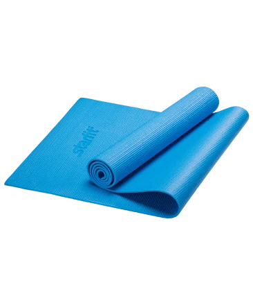 Коврик для йоги FM-101, PVC, 173x61x0,6 см, синий, фото 1