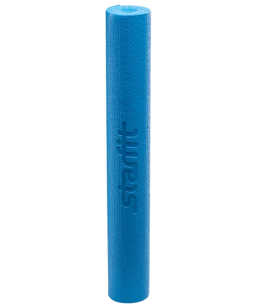 Коврик для йоги FM-101, PVC, 173x61x0,6 см, синий, фото 2