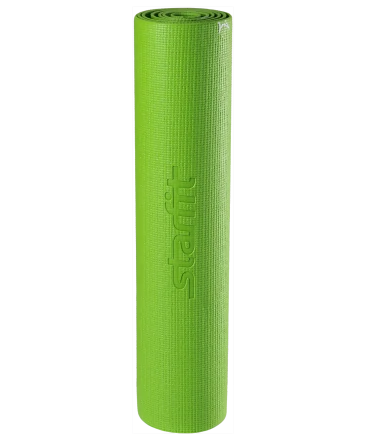 Коврик для йоги FM-102, PVC, 173x61x0,3 см, с рисунком, зеленый, фото 2