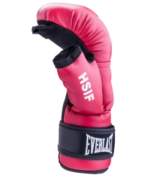 Перчатки для рукопашного боя HSIF RF3112L, 12oz, L, к/з, красный, фото 2
