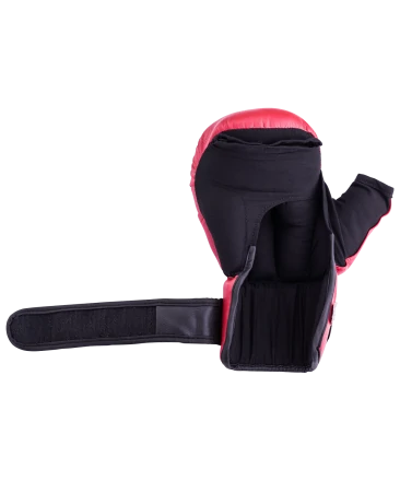 Перчатки для рукопашного боя HSIF RF3112L, 12oz, L, к/з, красный, фото 4