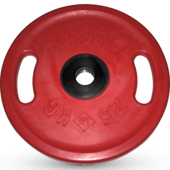 Диск BARBELL Евро-классик с ручками обрезиненный цветной, 25 кг, фото 1