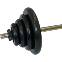 Штанга тренировочная MB Barbell чёрная 44 кг