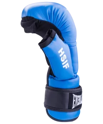 Перчатки для рукопашного боя HSIF RF3210, 10oz, к/з, синий, фото 2