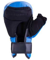 Перчатки для рукопашного боя HSIF RF3210, 10oz, к/з, синий, фото 3