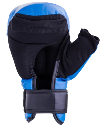 Перчатки для рукопашного боя HSIF RF3210, 10oz, к/з, синий, фото 3