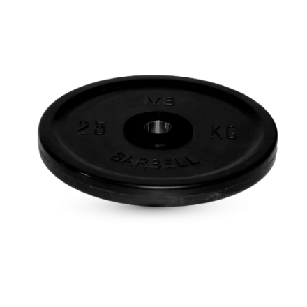Диск BARBELL Евро-классик обрезиненный черный, 25 кг., фото 1