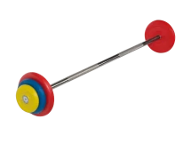 Штанга неразборная &quot;Barbell&quot; с цветными дисками d 25 мм, 22,5 кг