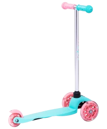 Самокат 3-колесный Zippy 3D, 120/80 мм, мятный, фото 2
