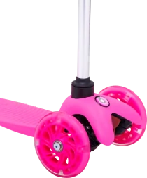 Самокат 3-колесный Zippy 3D, 120/80 мм, розовый, фото 5